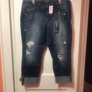 Torrid Premium distressed cropped jeans